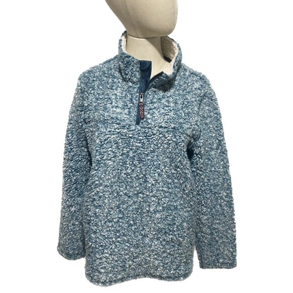 GRANOLACORE COPPER KEYS BLUE SOFT POPCORN SHERPA 1/4 ZIP COLLAR POCKETS YOUTH 16 - Picture 1 of 6